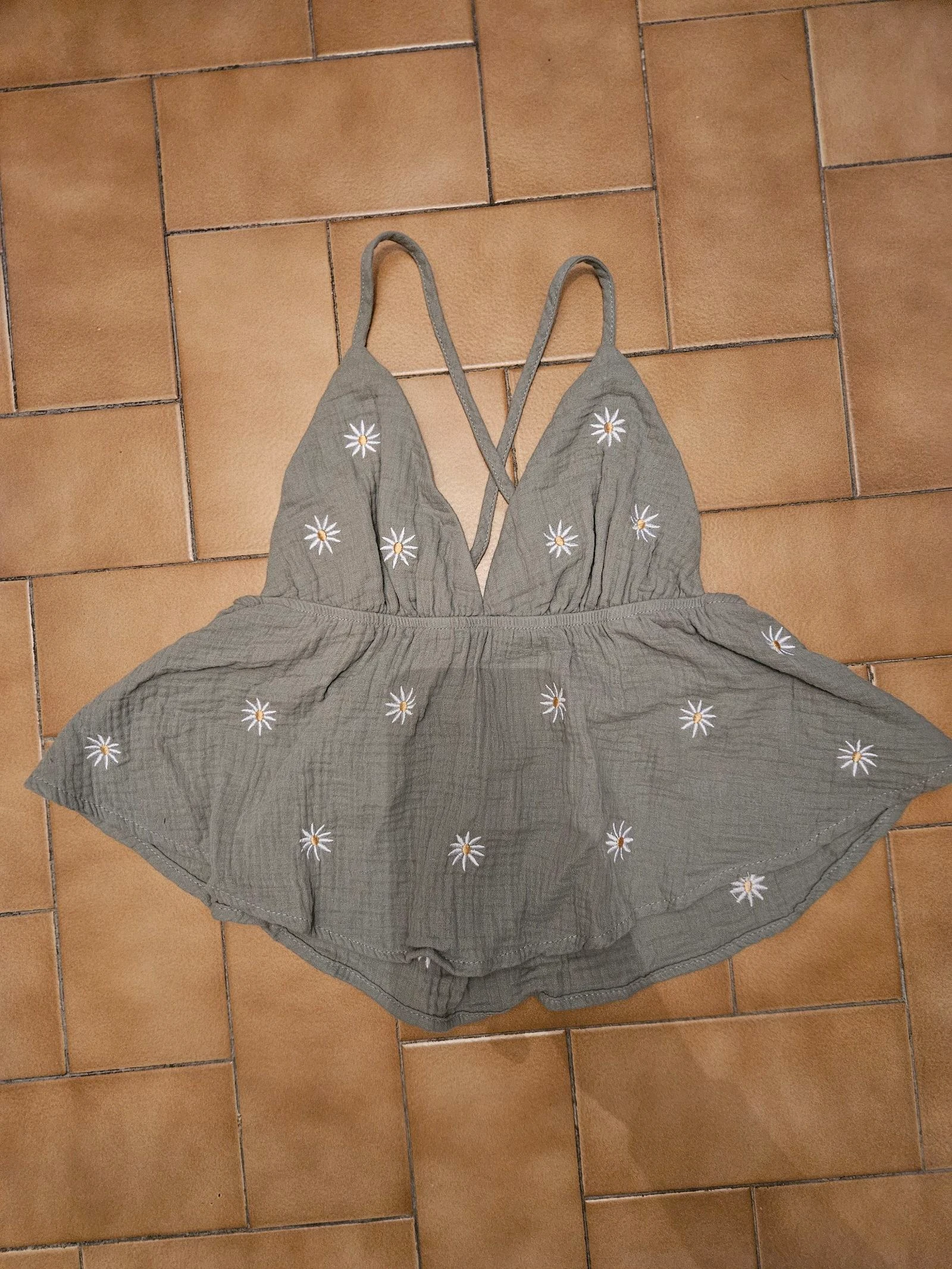 Khaki crop top - size S – photo 2